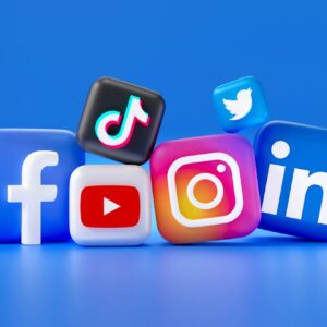 a group of different social media logos